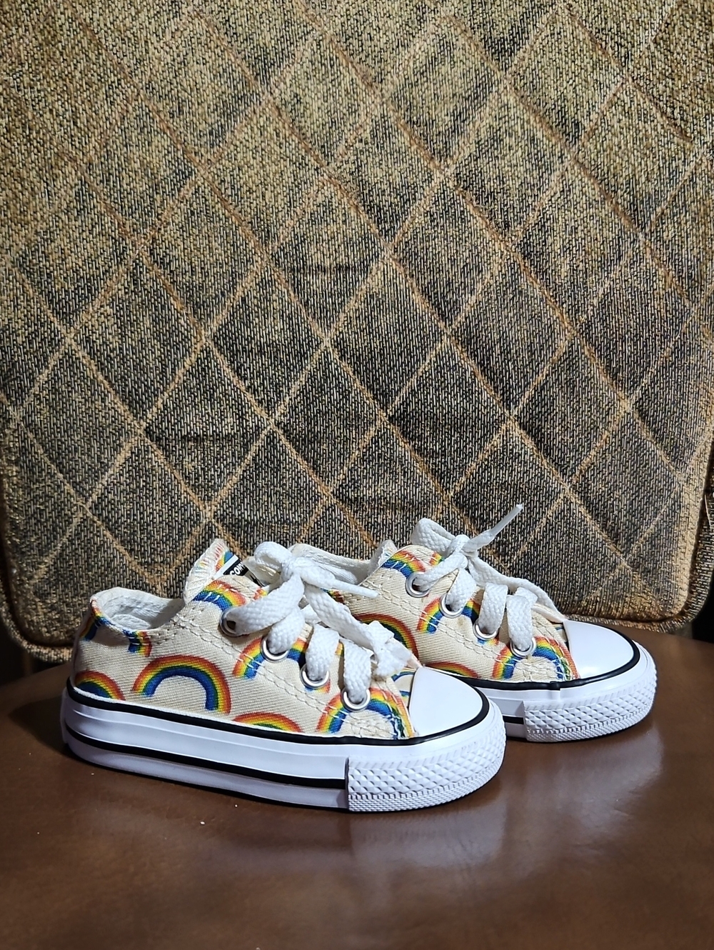 Converse Chuck Taylor All Star Ox Lace Up Low Top Sneakers Shoes Rainbow Print